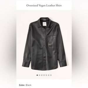 Abercrombie Oversize Vegan Leather Shirt